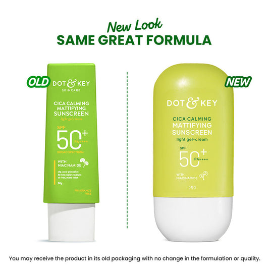 DOT & KEY Cica + Niacinamide Sunscreen, In-Vivo Tested SPF 50+ PA++++ 80g