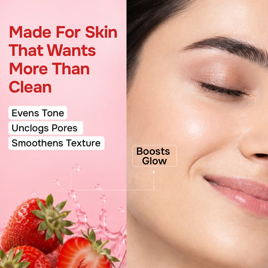 SWISS BEAUTY Care Juicy Glow Face Wash Strawberry + Glycolic Acid