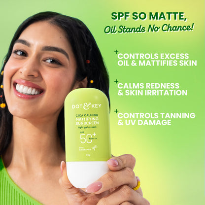 DOT & KEY Cica + Niacinamide Sunscreen, In-Vivo Tested SPF 50+ PA++++ 80g