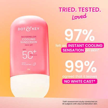 DOT & KEY Watermelon Cooling Sunscreen SPF 50+ PA++++ With New-Age UV Filters 80g