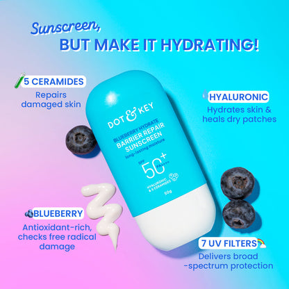 DOT & KEY Barrier Repair Sunscreen, In-Vivo Tested SPF 50+ PA++++ 80g